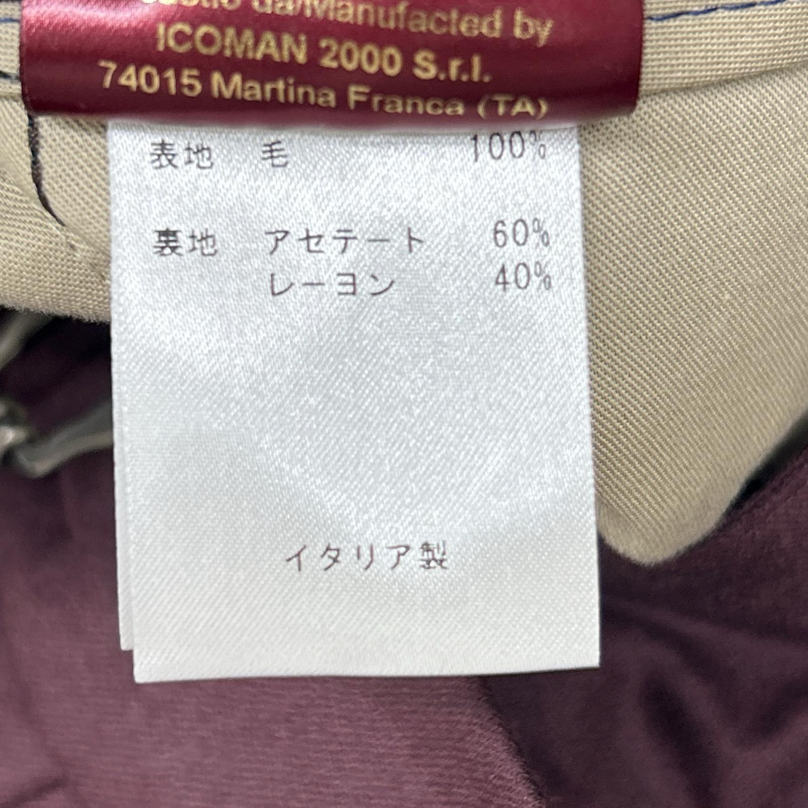 BERWICH ベルウィッチ VB8996 ワイン SCOTCH/スコッチ 2プリーツ サイドアジャスター パンツ ボトムス