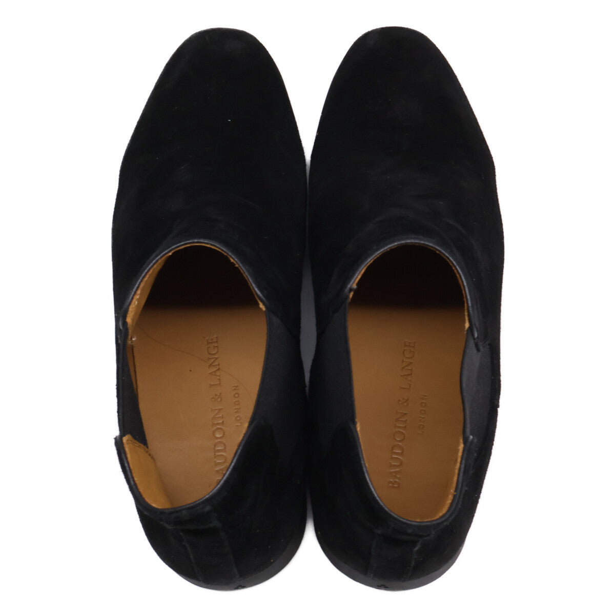 BAUDOIN&LANGE ボードインアンドランジ スエード サイドゴアブーツ シューズ