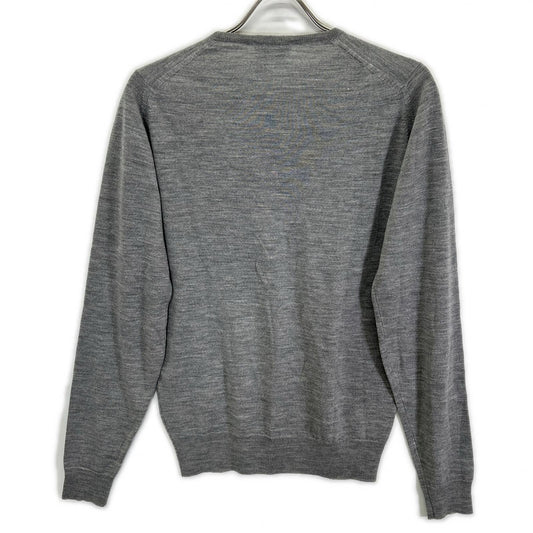 JOHN SMEDLEY ジョンスメドレー グレー ウール クルーネック 長袖 ニット トップス