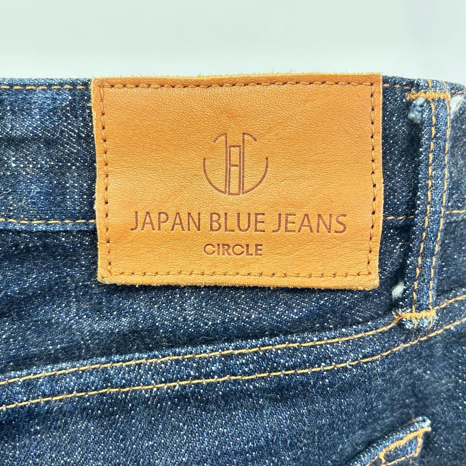 JAPAN BLUE JEANS ジャパンブルージーンズ J366 インディゴ CIRCLE コットン カーフレザーパッチ ジップフライ デニムパンツ ボトムス