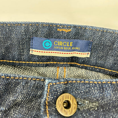 JAPAN BLUE JEANS ジャパンブルージーンズ J366 インディゴ CIRCLE コットン カーフレザーパッチ ジップフライ デニムパンツ ボトムス