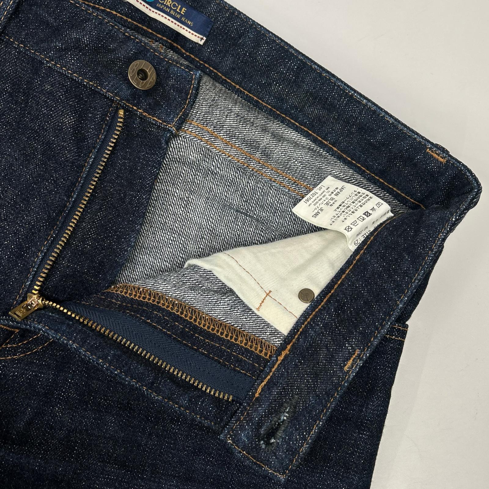 JAPAN BLUE JEANS ジャパンブルージーンズ J366 インディゴ CIRCLE コットン カーフレザーパッチ ジップフライ デニムパンツ ボトムス