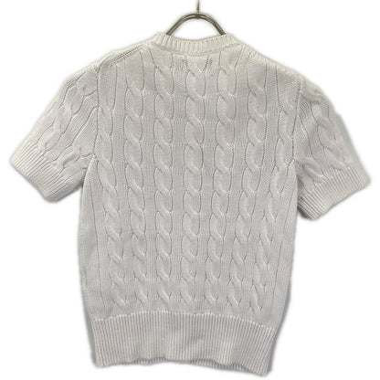 POLObyRalphLauren ポロラルフローレン ホワイト ケーブルニット ショートスリーブ カーディガン トップス