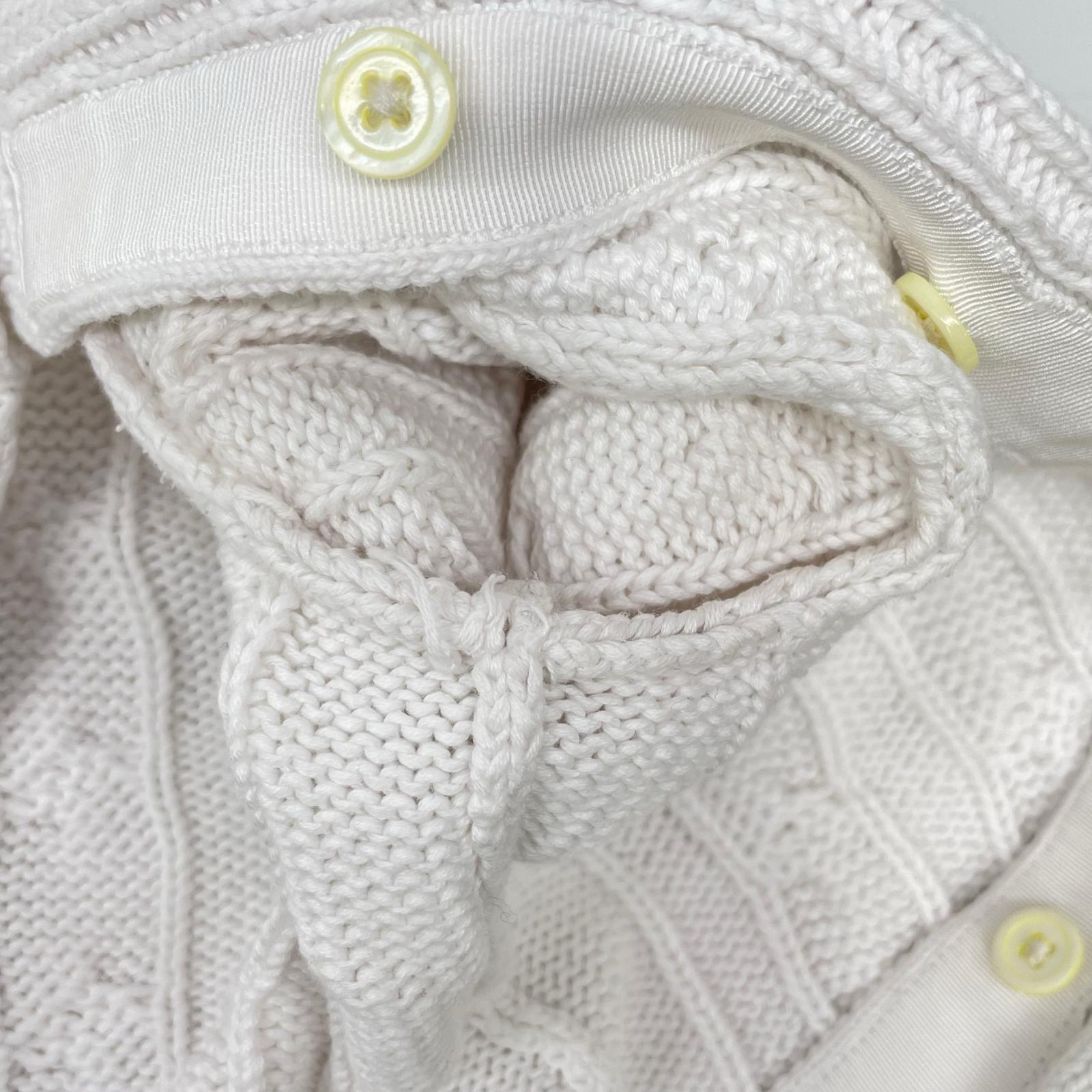 POLObyRalphLauren ポロラルフローレン ホワイト ケーブルニット ショートスリーブ カーディガン トップス