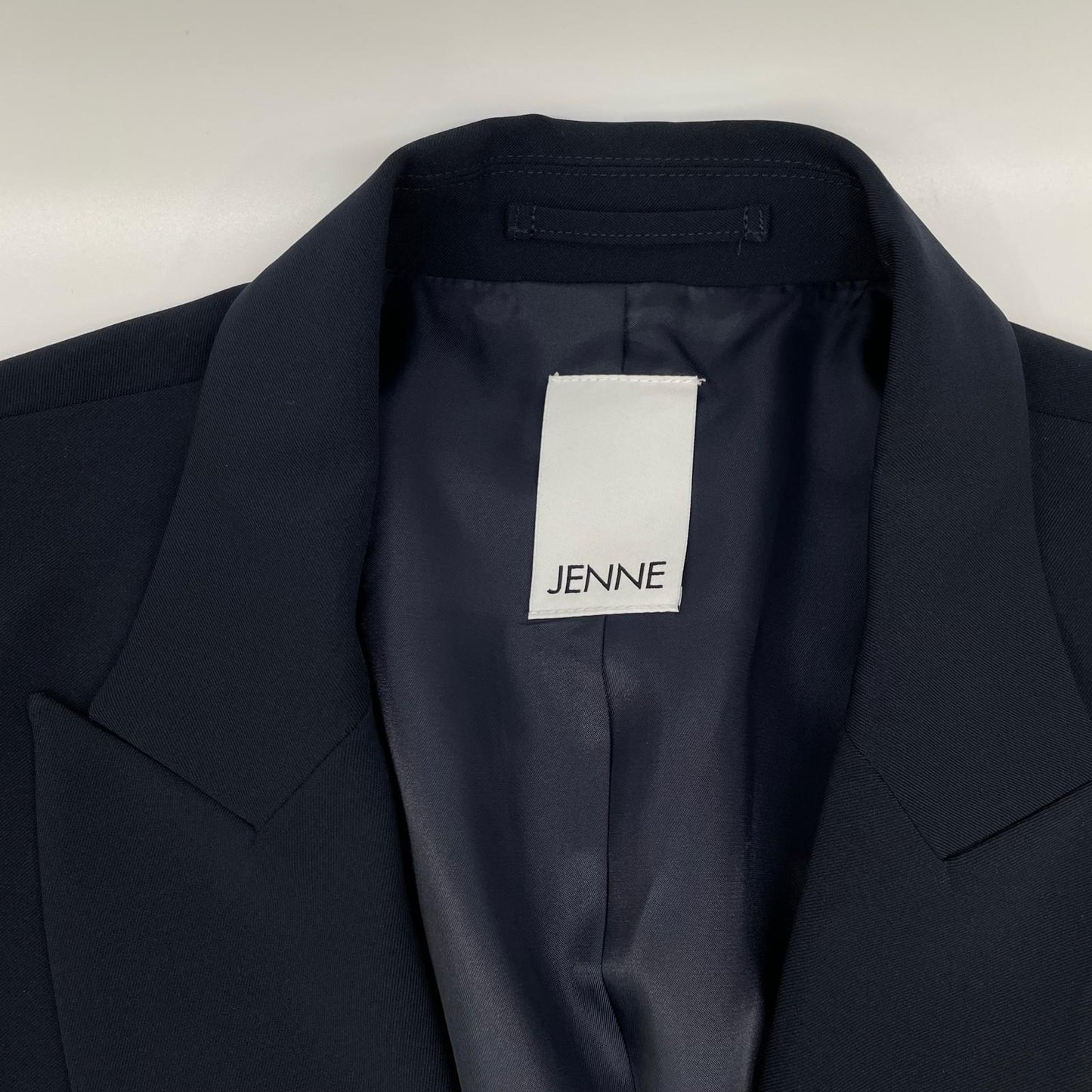 JENNE ジェンヌ ブラック バイカラージャケット ジャケット