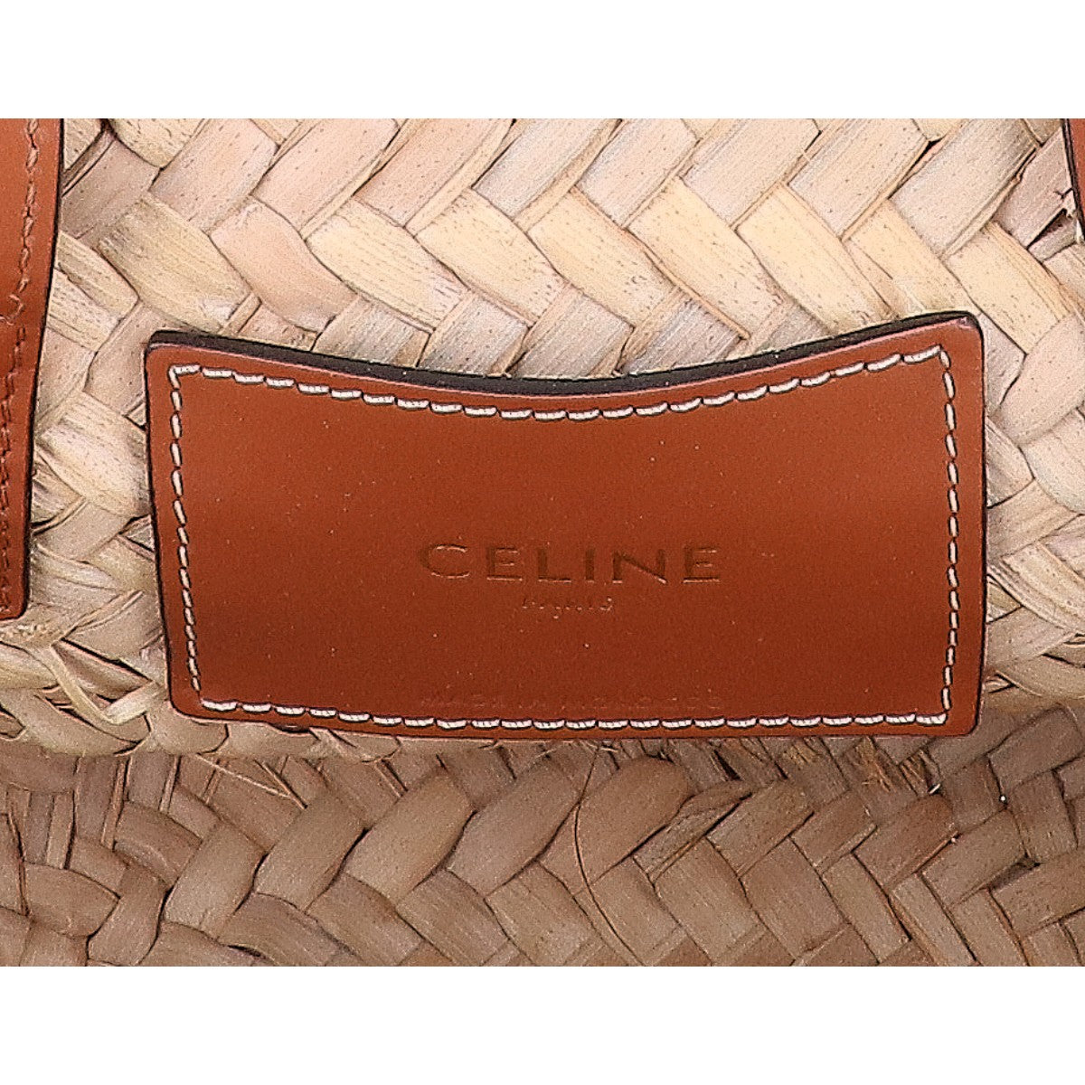 CELINE セリーヌ 【美品】ティーン CELINE クラシック パニエ / ラフィア＆カーフスキン かごバッグ トートバッグ