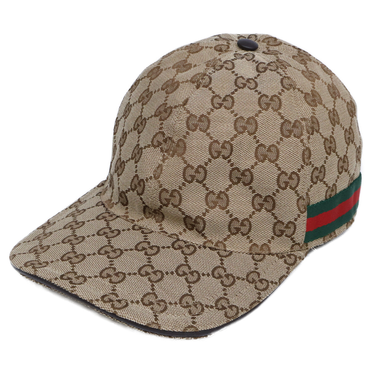 GUCCI グッチ 【美品】200035 GGキャンバス シェリーライン キャップ 帽子