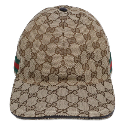 GUCCI グッチ 【美品】200035 GGキャンバス シェリーライン キャップ 帽子