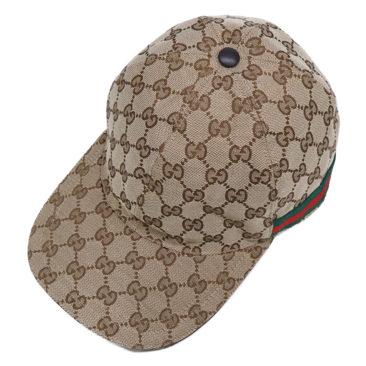 GUCCI グッチ 【美品】200035 GGキャンバス シェリーライン キャップ 帽子