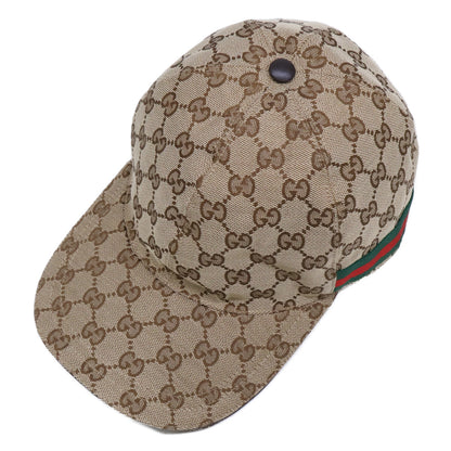 GUCCI グッチ 【美品】200035 GGキャンバス シェリーライン キャップ 帽子