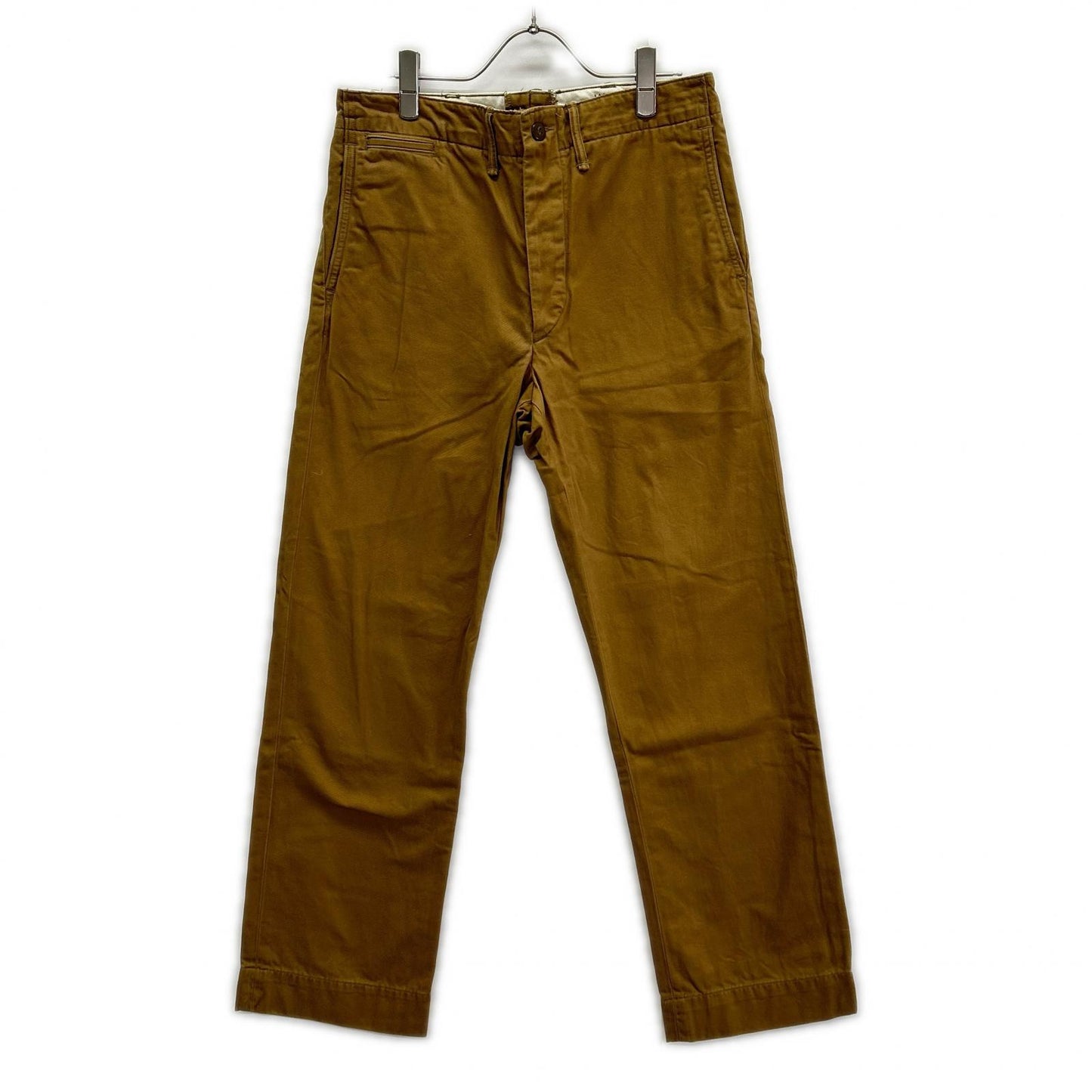 RRL ダブルアールエル ベージュ ボタンフライ オフィサーズチノパンツ ボトムス