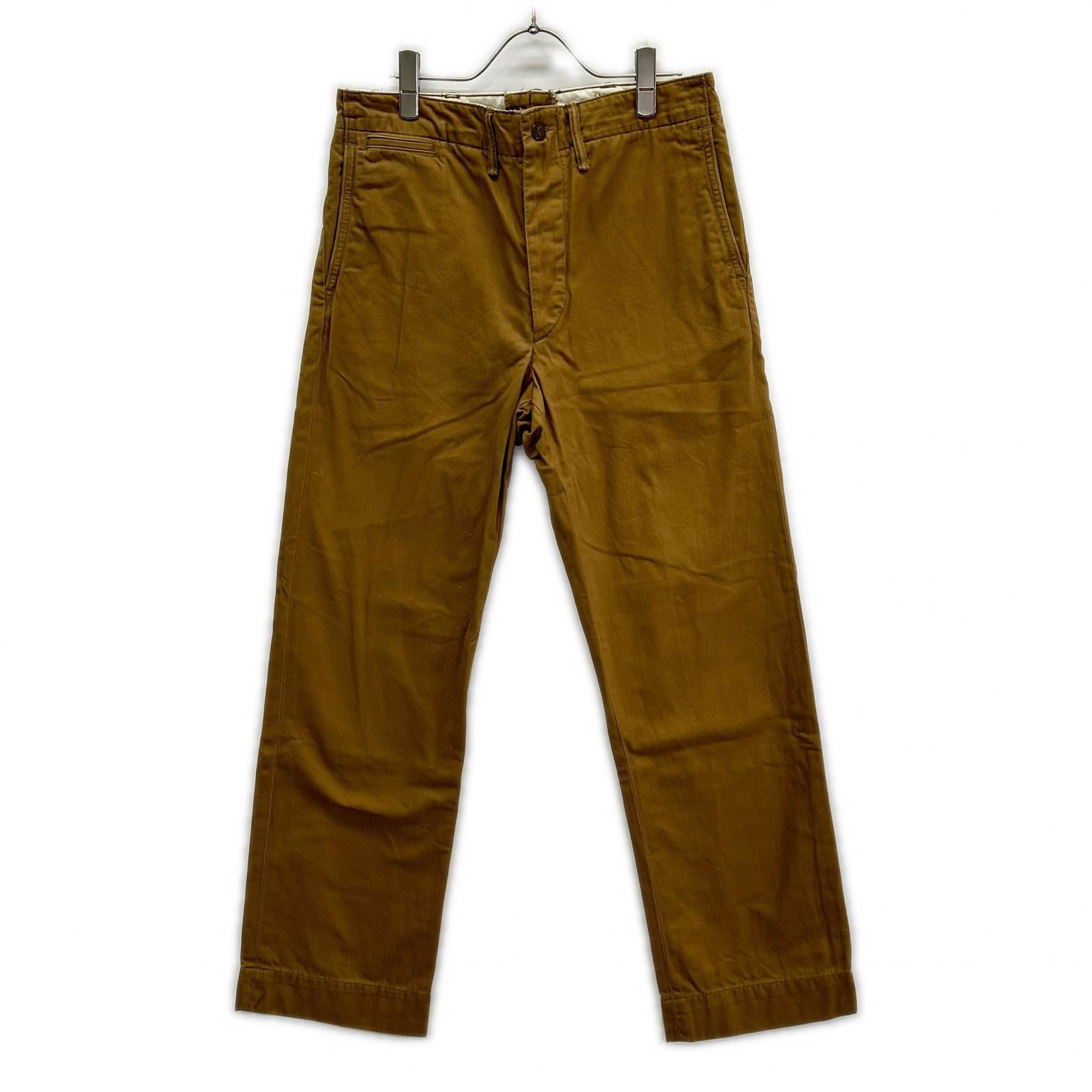 RRL ダブルアールエル ベージュ ボタンフライ オフィサーズチノパンツ ボトムス