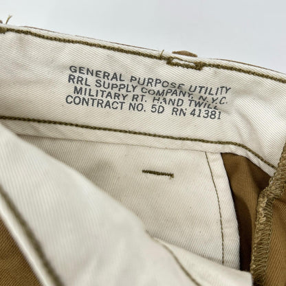 RRL ダブルアールエル ベージュ ボタンフライ オフィサーズチノパンツ ボトムス