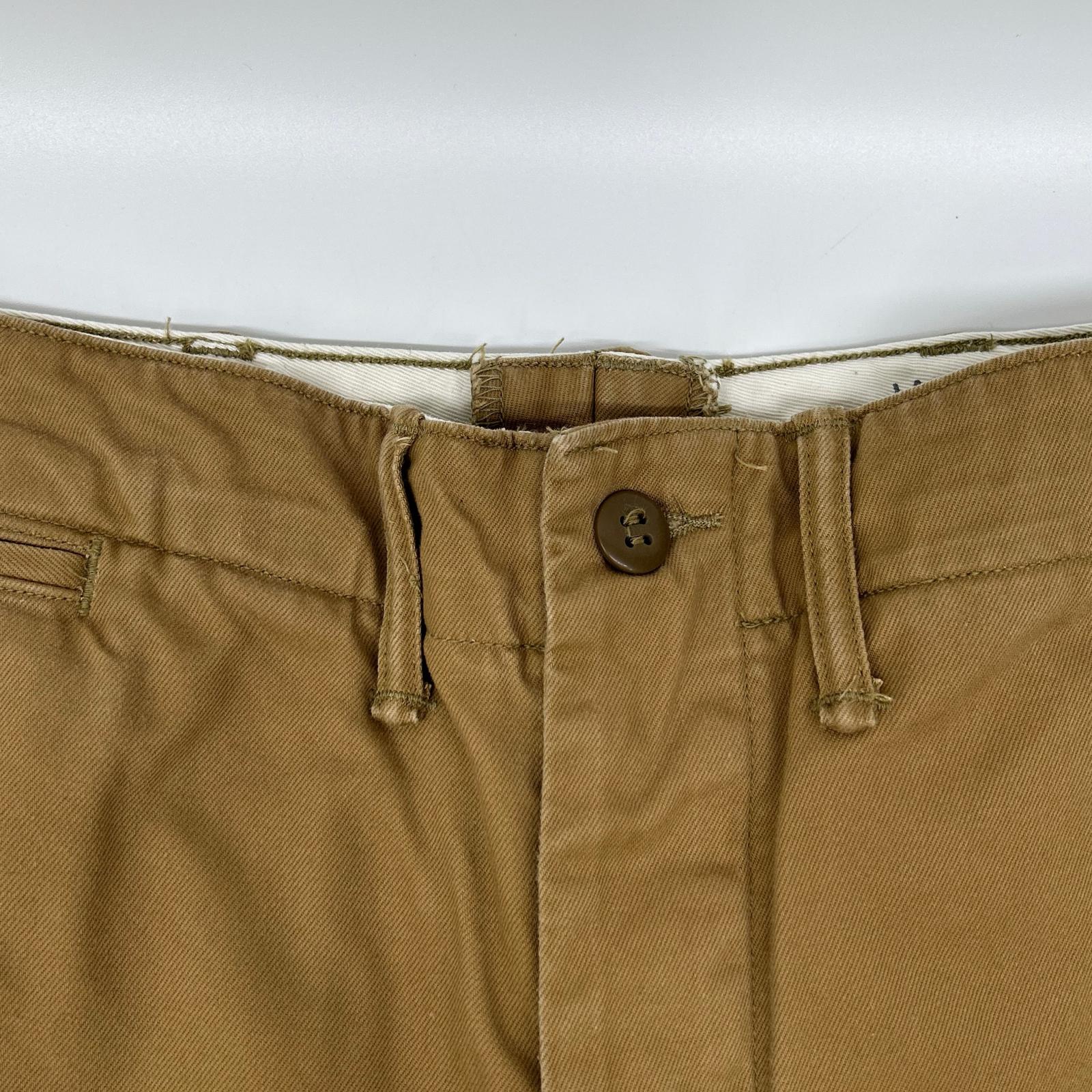 RRL ダブルアールエル ベージュ ボタンフライ オフィサーズチノパンツ ボトムス
