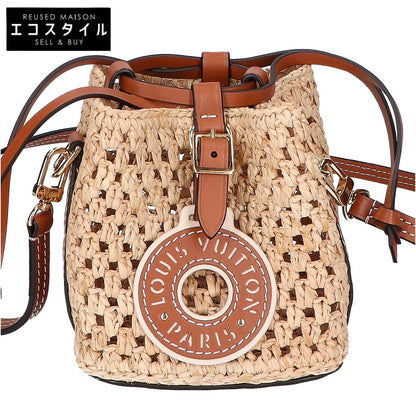 LOUIS VUITTON ルイヴィトン 新品同様 M83521 ラフィア ノエ・パース 2WAYドローストリング ショルダーバッグ