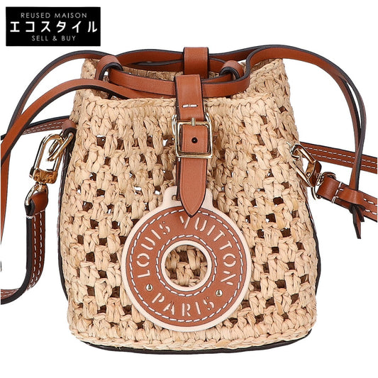 LOUIS VUITTON ルイヴィトン 新品同様 M83521 ラフィア ノエ・パース 2WAYドローストリング ショルダーバッグ