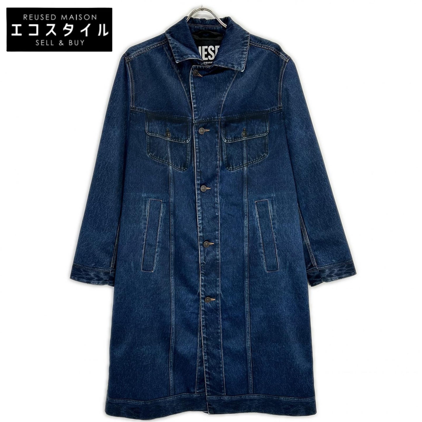 DIESEL ディーゼル A06066 22SS ブルー G-KOEN デニム転写コート コート