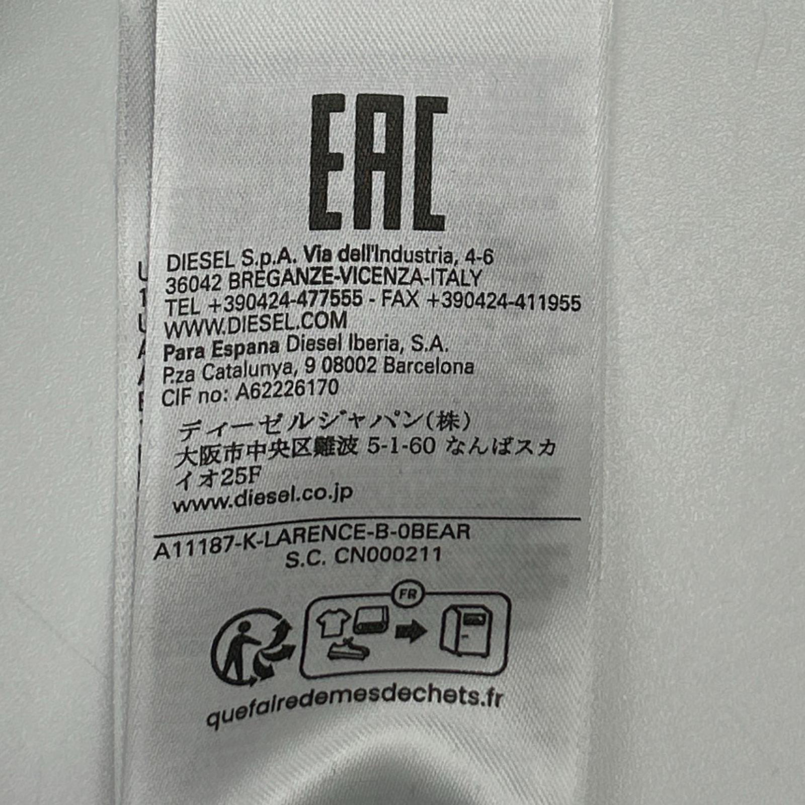 DIESEL ディーゼル A11187 24SS ブラック K-LARENCE-B ブリーチ加工クルーネックニット トップス