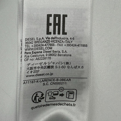DIESEL ディーゼル A11187 24SS ブラック K-LARENCE-B ブリーチ加工クルーネックニット トップス