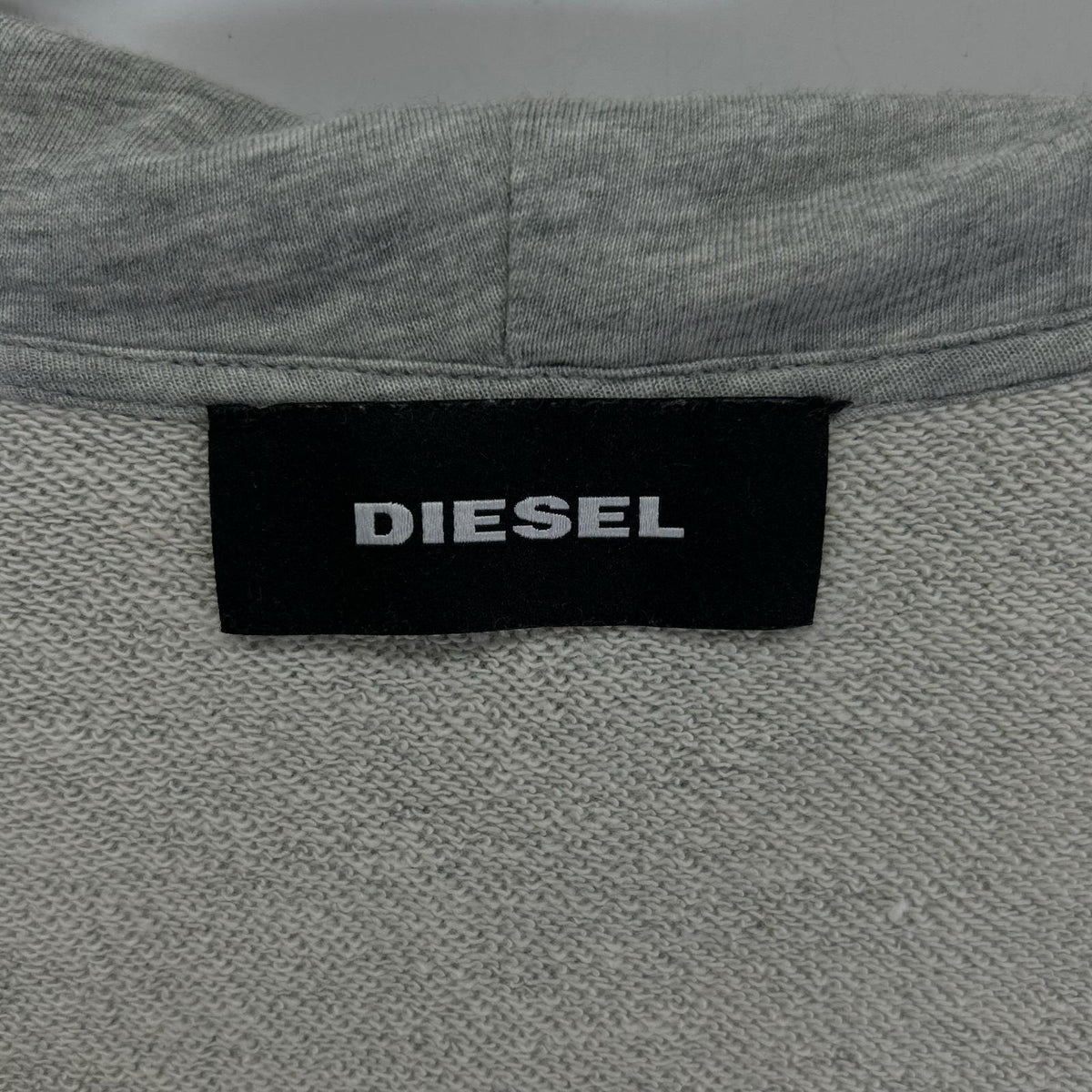 DIESEL ディーゼル グレー デニム切替 フーデッドジップアップパーカ トップス