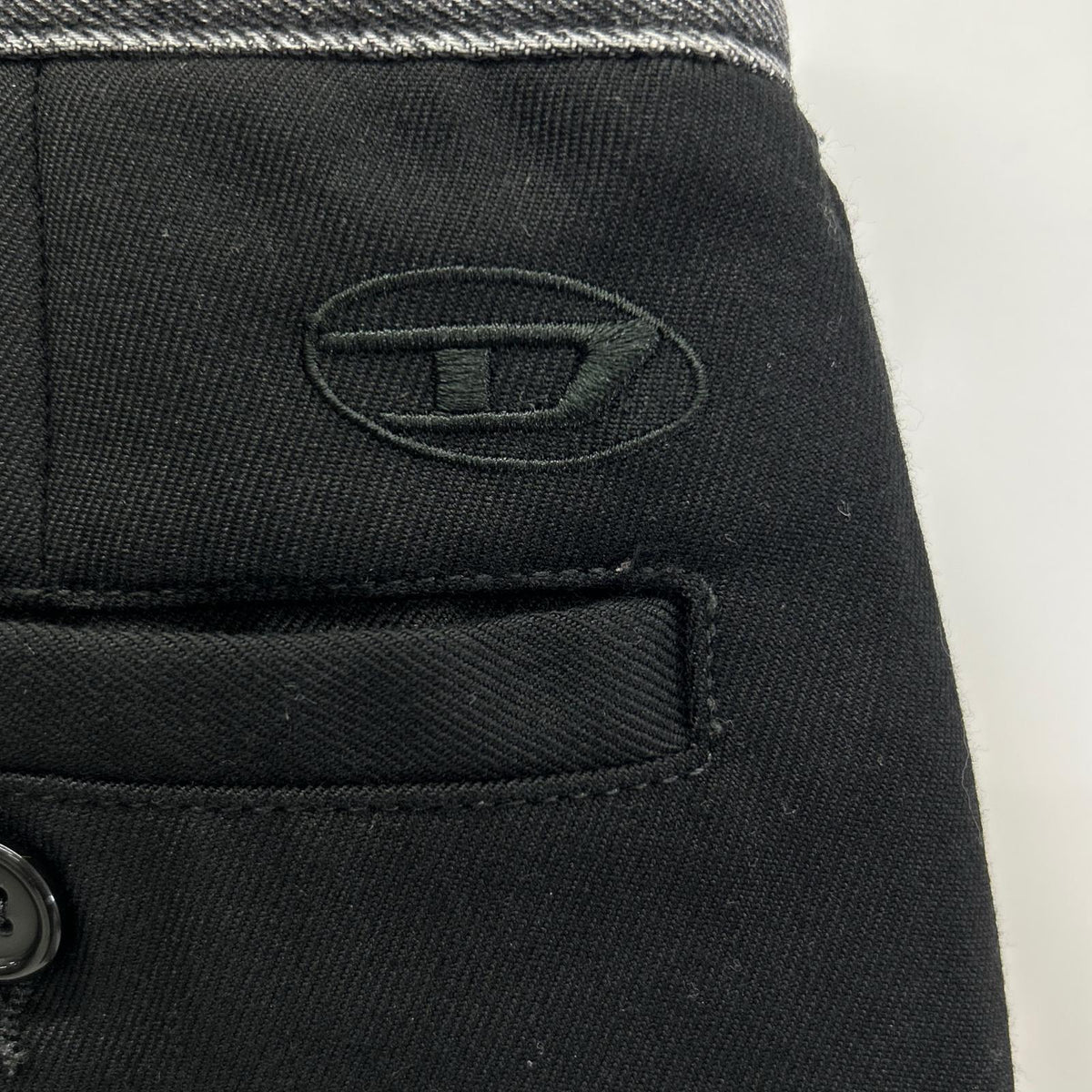 DIESEL Diesel Black P-GOLD-A Belted Wide-Leg Pants Bottoms