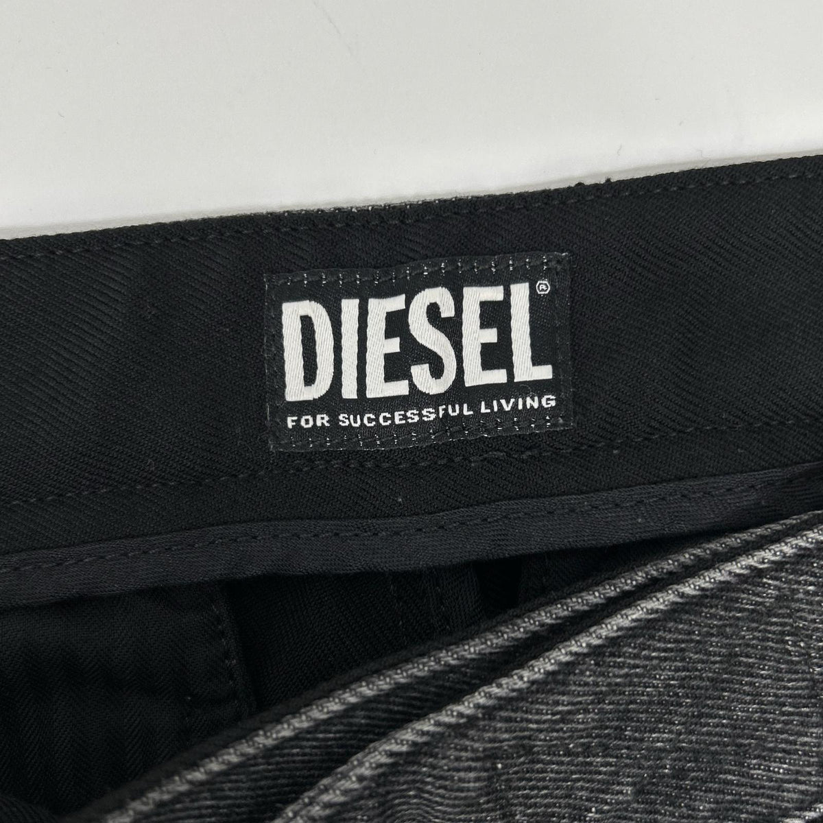 DIESEL Diesel Black P-GOLD-A Belted Wide-Leg Pants Bottoms