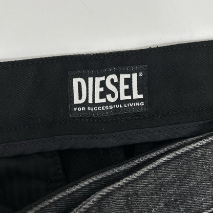 DIESEL Diesel Black P-GOLD-A Belted Wide-Leg Pants Bottoms