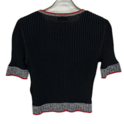 DIESEL ディーゼル ブラック M-ARIANNE SS ストレッチショートスリーブトップス トップス