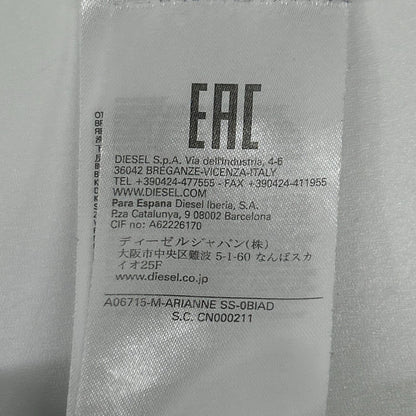 DIESEL ディーゼル ブラック M-ARIANNE SS ストレッチショートスリーブトップス トップス