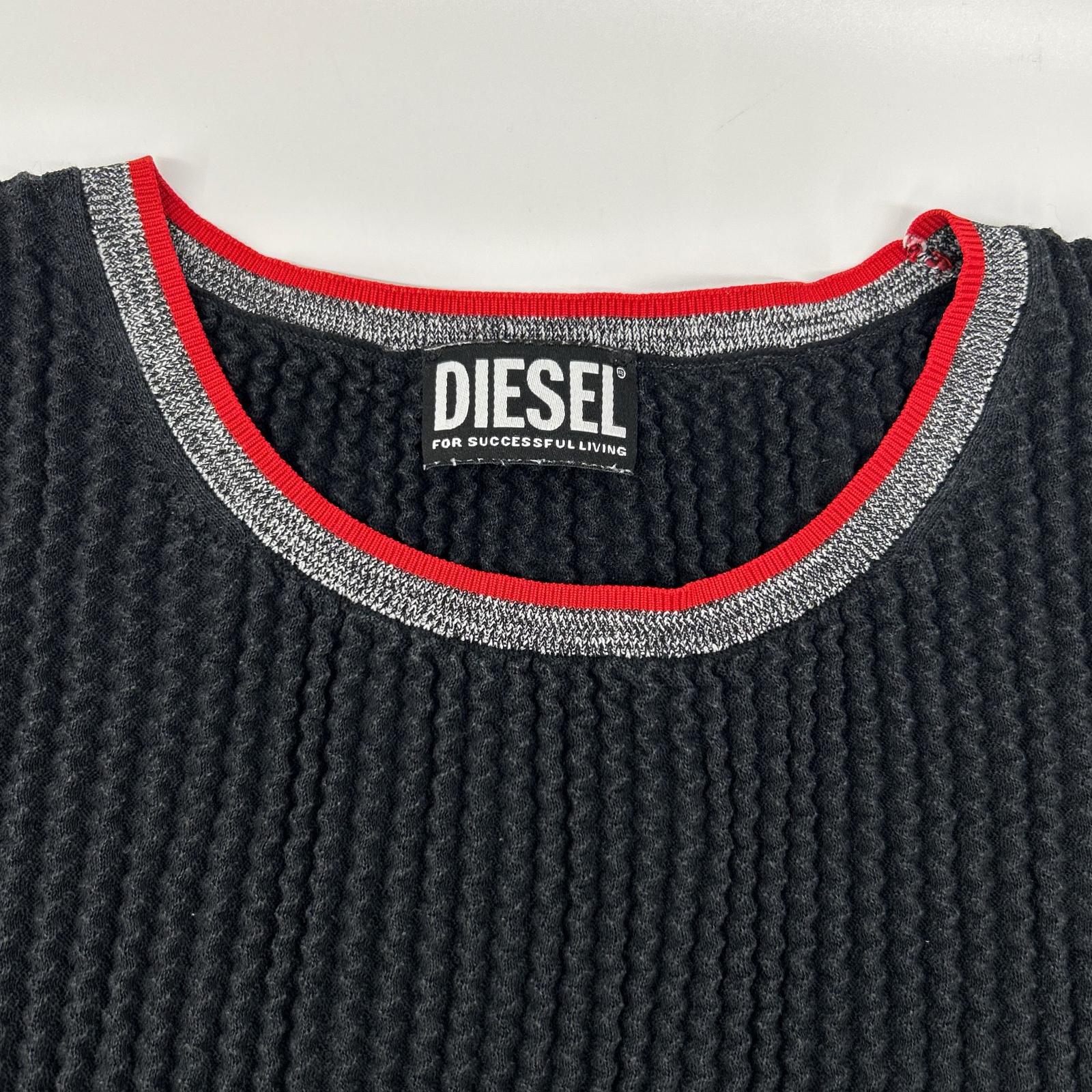 DIESEL ディーゼル ブラック M-ARIANNE SS ストレッチショートスリーブトップス トップス