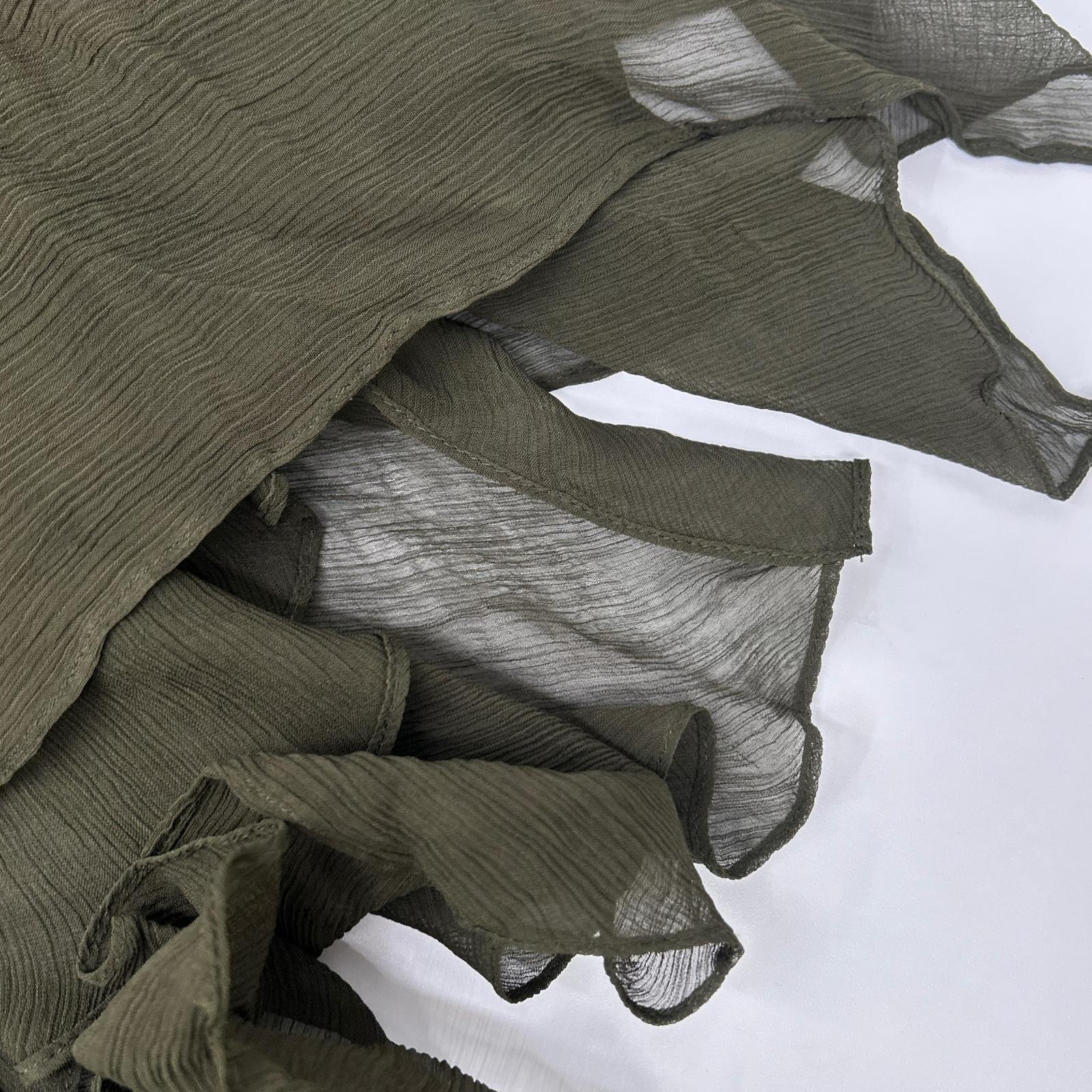 Polo by Ralph Lauren Polo by Ralph Lauren Khaki Sheer Asymmetrical Long Skirt Skirt