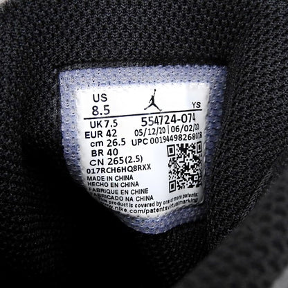 NIKE ナイキ 新品同様 AIR JORDAN 1 MID ブレッド スニーカー シューズ メンズ ブラック×レッド 26.5cm 554724-074 シューズ