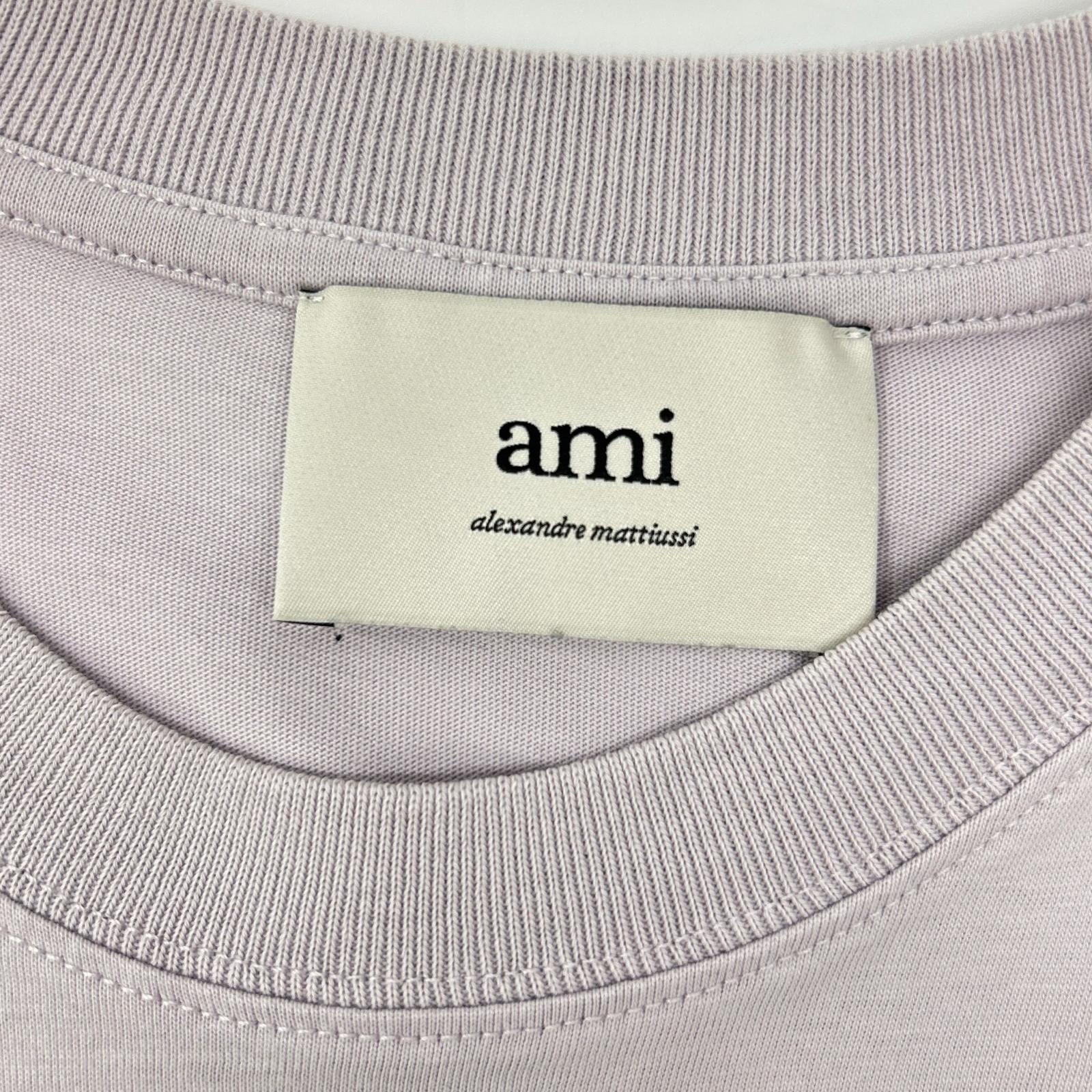 AMI PARIS アミパリス HTS060.724 ライトパープル Ami de Coeur Tシャツ トップス