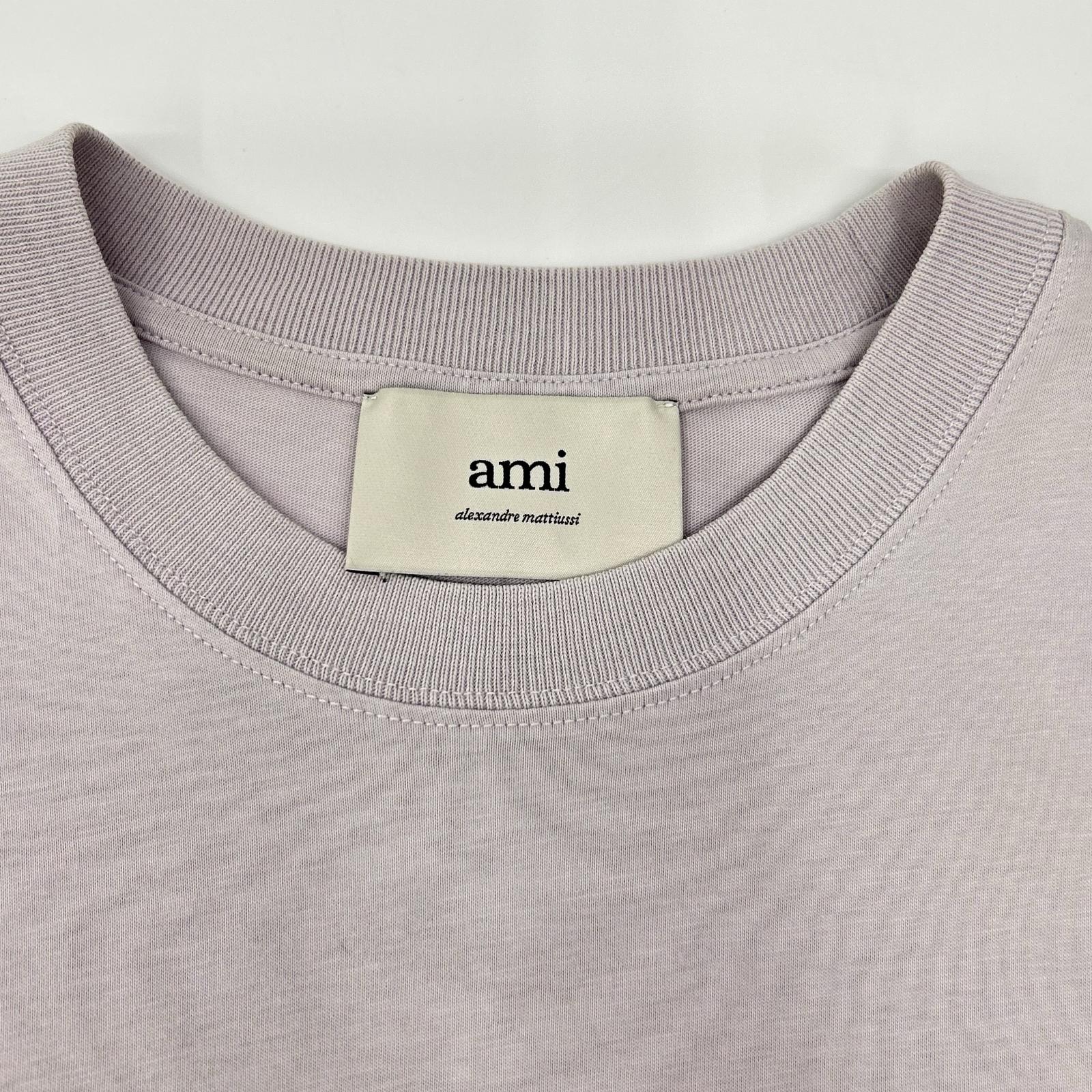 AMI PARIS アミパリス HTS060.724 ライトパープル Ami de Coeur Tシャツ トップス