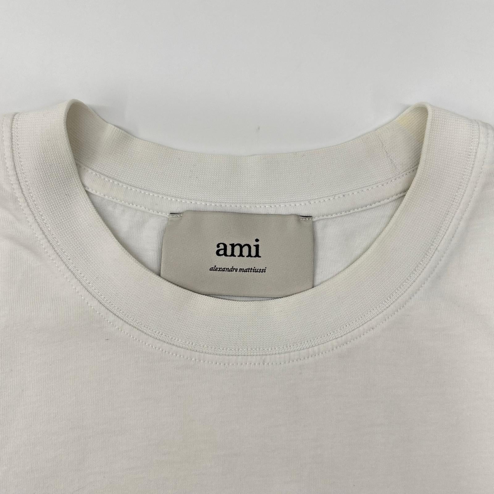 AMI PARIS アミパリス BFUTS035.724 ホワイト Ami de Coeur Tシャツ トップス