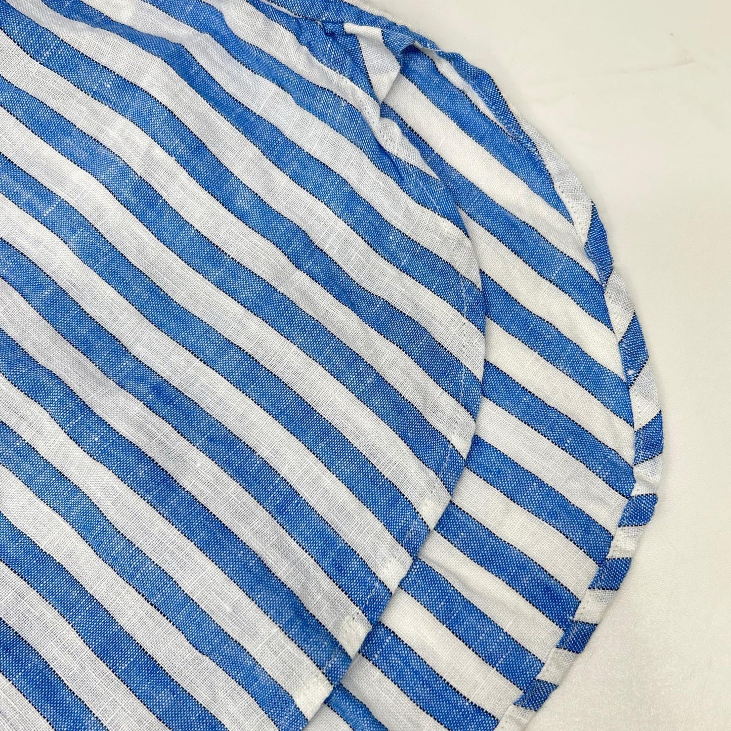 POLObyRalphLauren ポロラルフローレン ライトブルー×ホワイト リネン100 ストライプ ロングスリーブ ボタンシャツ トップス