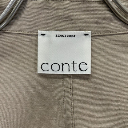 conte コンテ 8522-1-000010 ベージュ リネン混 サファリ ジャケット トップス