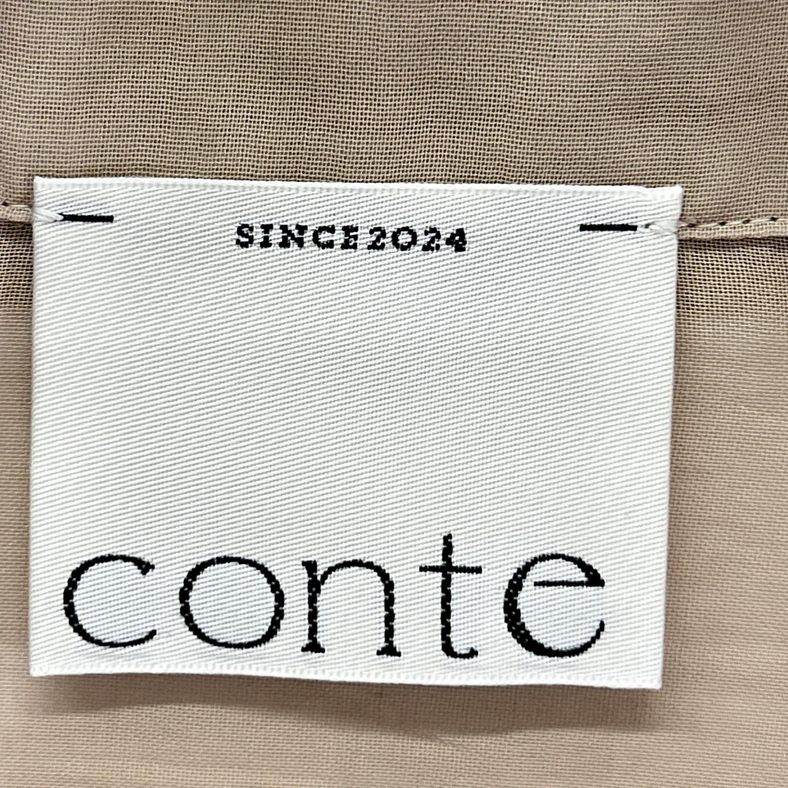 conte コンテ 8511-1-000013 ベージュ コットンシアー サファリシャツ トップス