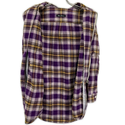 HYSTERIC GLAMOUR ヒステリックグラマー パープル ネルチェック ジップアップ パーカー トップス