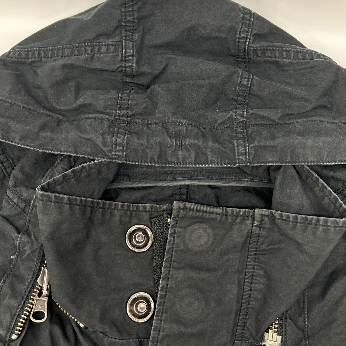 HYSTERIC GLAMOUR ヒステリックグラマー ブラック コットン100 ロゴパッチ モッズコート コート
