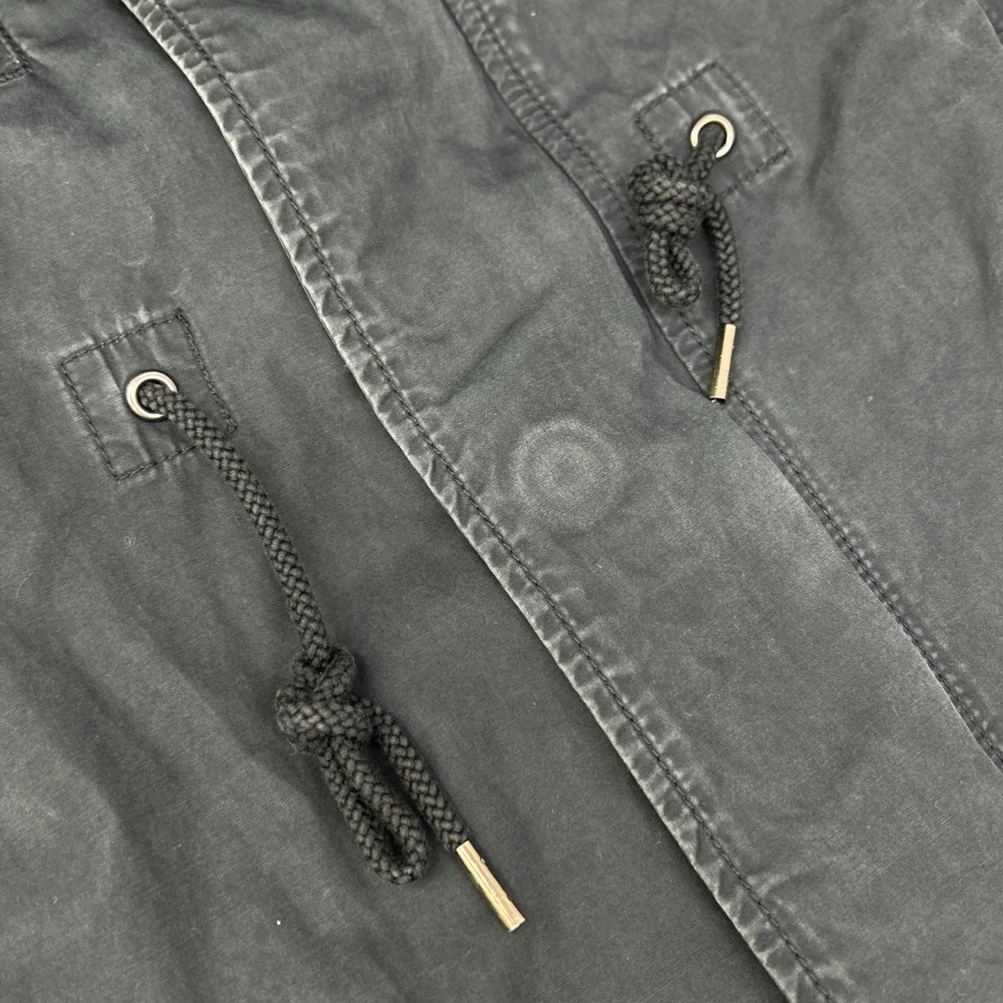 HYSTERIC GLAMOUR ヒステリックグラマー ブラック コットン100 ロゴパッチ モッズコート コート