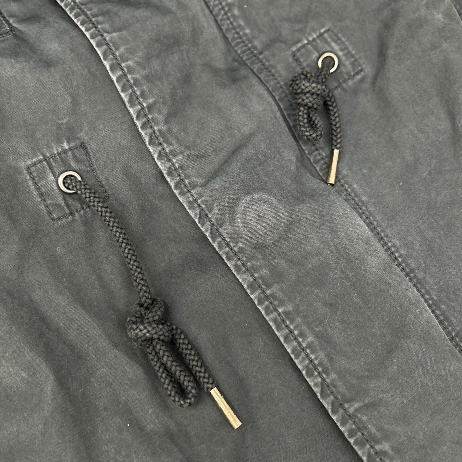HYSTERIC GLAMOUR ヒステリックグラマー ブラック コットン100 ロゴパッチ モッズコート コート
