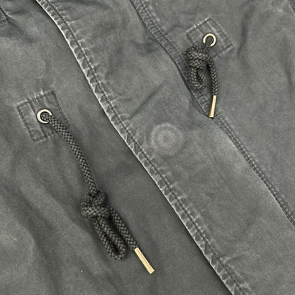 HYSTERIC GLAMOUR ヒステリックグラマー ブラック コットン100 ロゴパッチ モッズコート コート