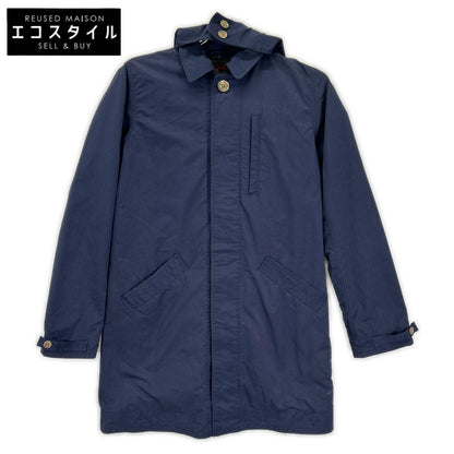 HYSTERIC GLAMOUR ヒステリックグラマー ネイビー インナーロゴ メモリータッサフード付ステンカラーコート コート