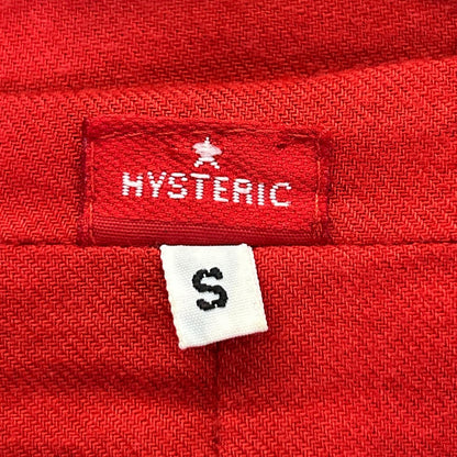 HYSTERIC GLAMOUR ヒステリックグラマー ブラック×レッド ウール100 ジップアップ ステンカラーコート コート