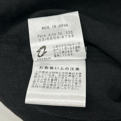 Pale Jute ペールジュート PJ-2025SS-15 ブラック リネン linen round collar blouse ノースリーブ ブラウス トップス