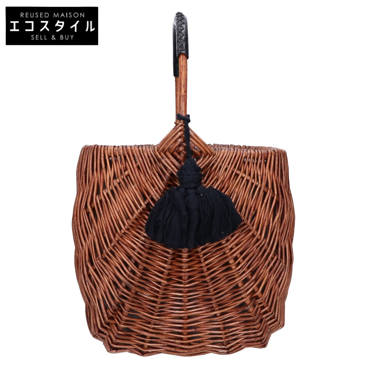 Pale Jute ペールジュート 【美品】weekend basket Large 天然草木 レザーハンドル かごバッグ/ ハンドバッグ