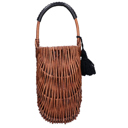 Pale Jute ペールジュート 【美品】weekend basket Large 天然草木 レザーハンドル かごバッグ/ ハンドバッグ
