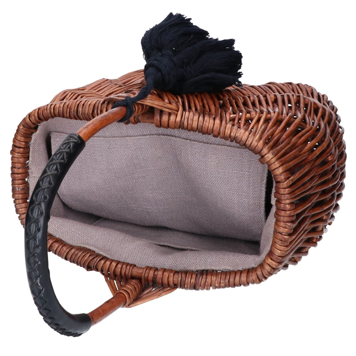 Pale Jute ペールジュート 【美品】weekend basket Large 天然草木 レザーハンドル かごバッグ/ ハンドバッグ