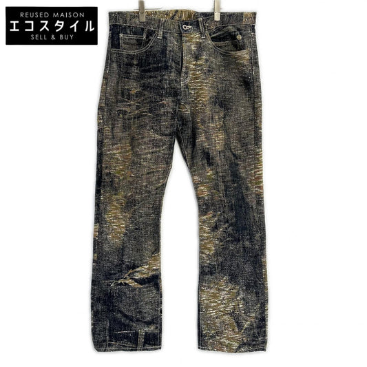 ISSEY MIYAKE MEN イッセイミヤケメン ME83FF136 08AW マルチカラー A-POC 総刺しゅうジャガードデニムパンツ ボトムス